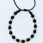 Pulsera tejida con balín #4 y neopreno liso