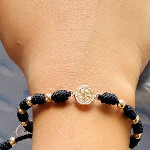 PULSERA SAN BENITO NUDOS CON BALÍN #3