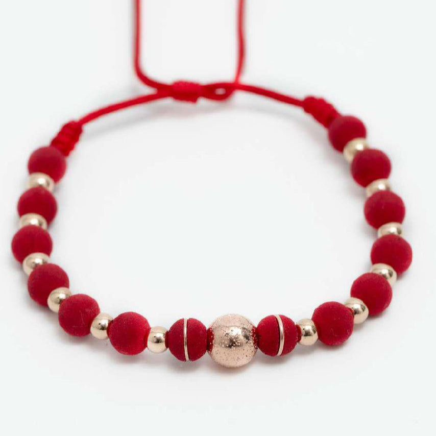 Pulsera tejida galaxia con neopreno y balín #8 y #4