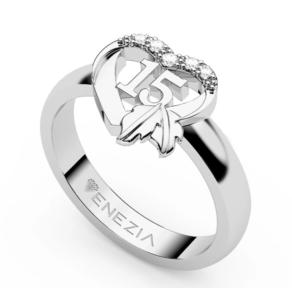 ANILLOS 15 AÑOS RAÍZ DE AMOR DE XV REF 6463