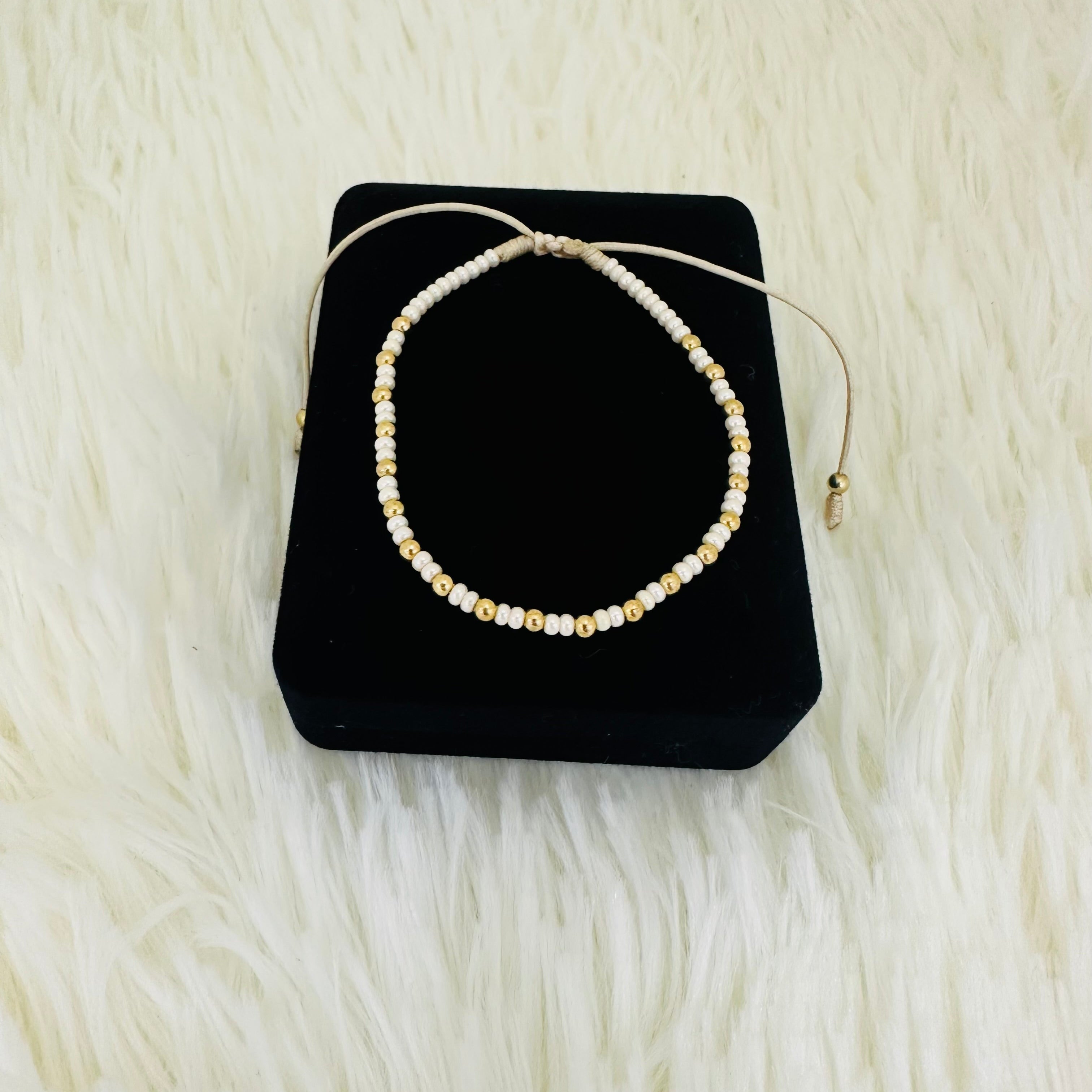PULSERA TEJIDA BLANCA BALÍN #1 REF 958