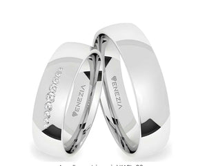 Argollas Liso brillante zircon suizo blanco