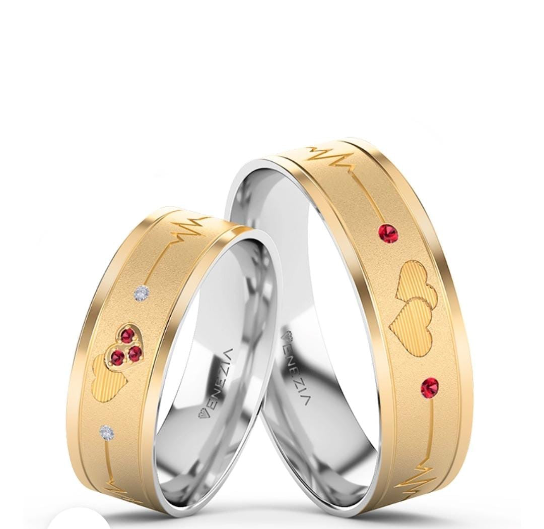ARGOLLAS ORO 18K Y PLATA 950 FE Y AMOR ETERNO CIRCON ROJO REF 6060