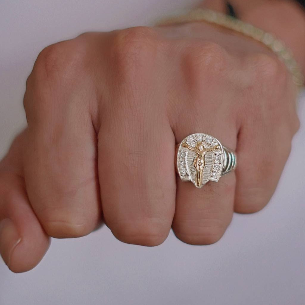 ANILLO MADERO CRISTAL PARA CABALLERO