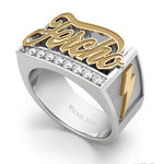 ANILLO PARA HOMBRE EN ORO Y PLATA - NOMBRES O INICIAL PERSONALIZADAS