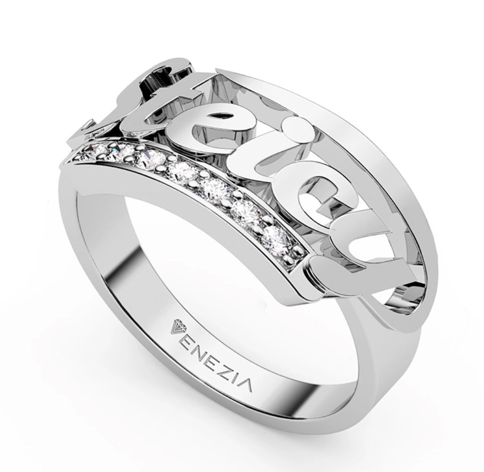 ANILLOS 15 AÑOS NOMBRE QUINCEAÑERA REF 6466