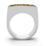 ANILLO PARA HOMBRE EN OROY PLATA - NOMBRE PERSONALIZADO