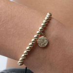 Pulsera tejida virgen de Guadalupe y san Benito con balin #6