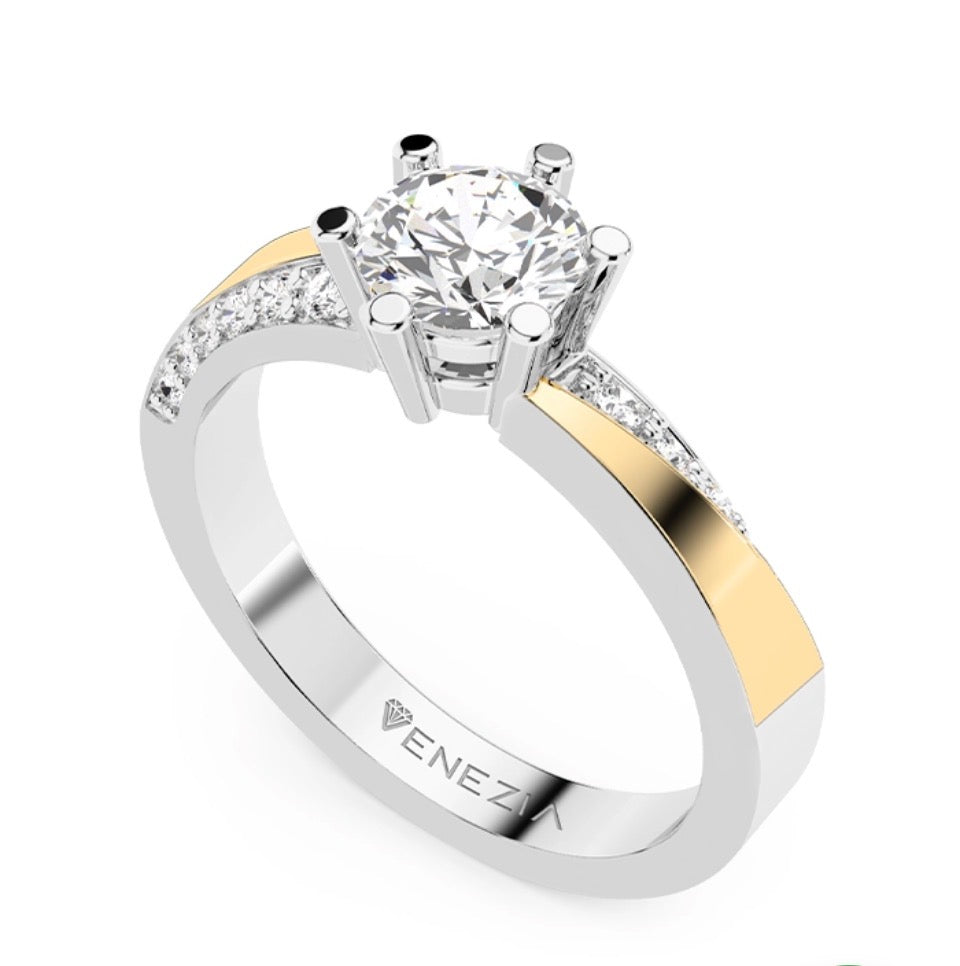 ANILLO DE COMPROMISO REINA DE FUEGO Y PLATA REF 5844