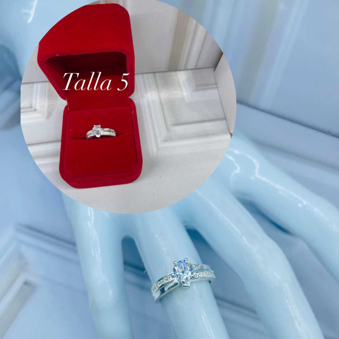 anillo de compromiso elegancia radiante TALLA 5 ref 4215 Q33.0
