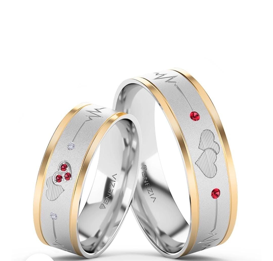 ARGOLLAS PLATA 950 Y ORO 18K CORAZONES CON FÉ REF 6045