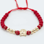 Pulsera tejida herradura de caballo con neopreno y balín #6