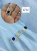 Anillo De Caballero Piedra Azul,Cristal,negra Ref 4272