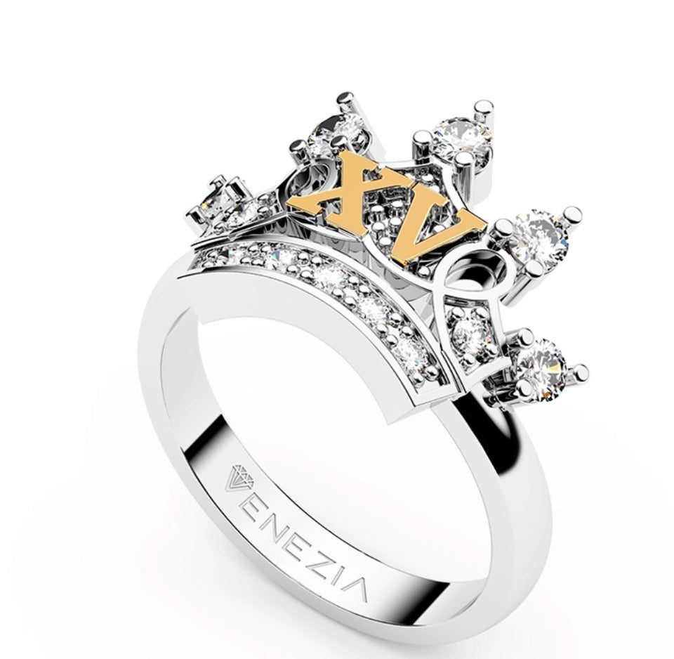 ANILLO  DE 15 PRINCESA DE ORO AÑOS REF 6657