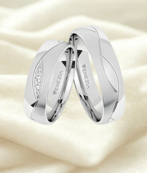 Argollas satinado y liso y brillante