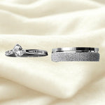 Argollas promesa mate diamante