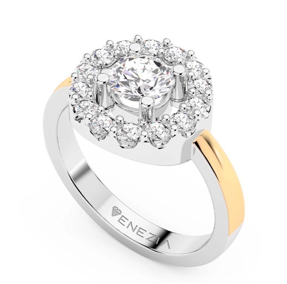 ANILLO DE COMPROMISO DOBLE ESPLENDOR DORADO REF 5864