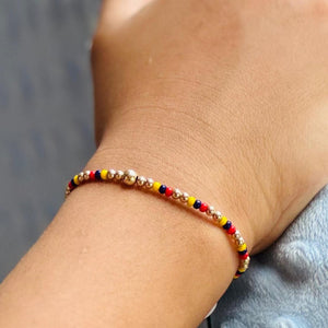 PULSERA TEJIDA COLOMBIA BALÍN#1 Y #4 CENTRO