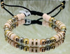 PULSERA TEJIDA BARRILES ROSADOS #4 REF 1003