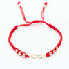 PULSERA TEJIDA CON DIJE DE INFINITO ROJA Y NEGRA BALÍN #4 REF 1053