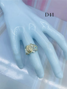 Anillo De Dama Virgen De Guadalupe Con balín A Los Lados Ref 4276