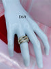 Anillo De dama Tiras Doradas Y con Circones Ref 4276