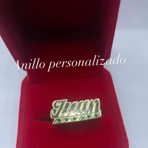 Anillos Personalizados De nombre Plata y Oro laminado Diseños Únicos