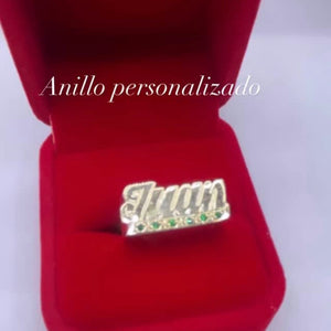 Anillos Personalizados De nombre Plata y Oro laminado Diseños Únicos