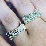 Anillos Personalizados De nombre Plata y Oro laminado Diseños Únicos