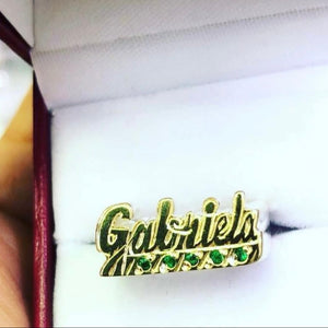 Anillos Personalizados De nombre Plata y Oro laminado Diseños Únicos