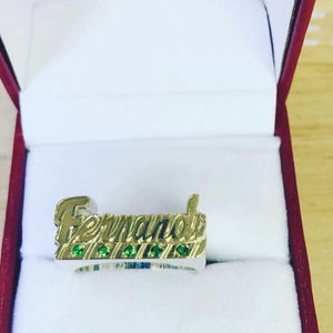 Anillos Personalizados De nombre Plata y Oro laminado Diseños Únicos