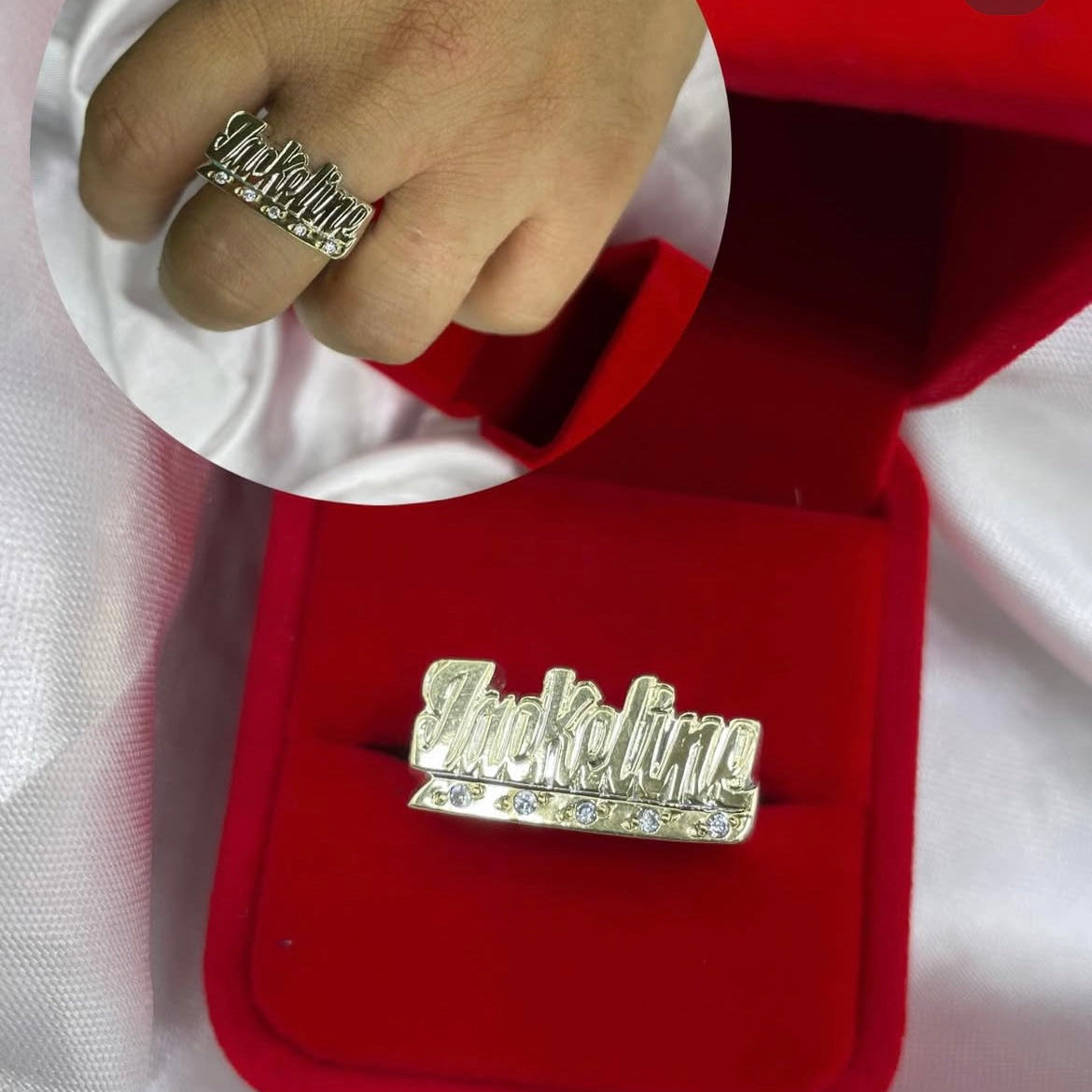 Anillos Personalizados De nombre Plata y Oro laminado Diseños Únicos