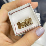Anillos Personalizados De nombre Plata y Oro laminado Diseños Únicos