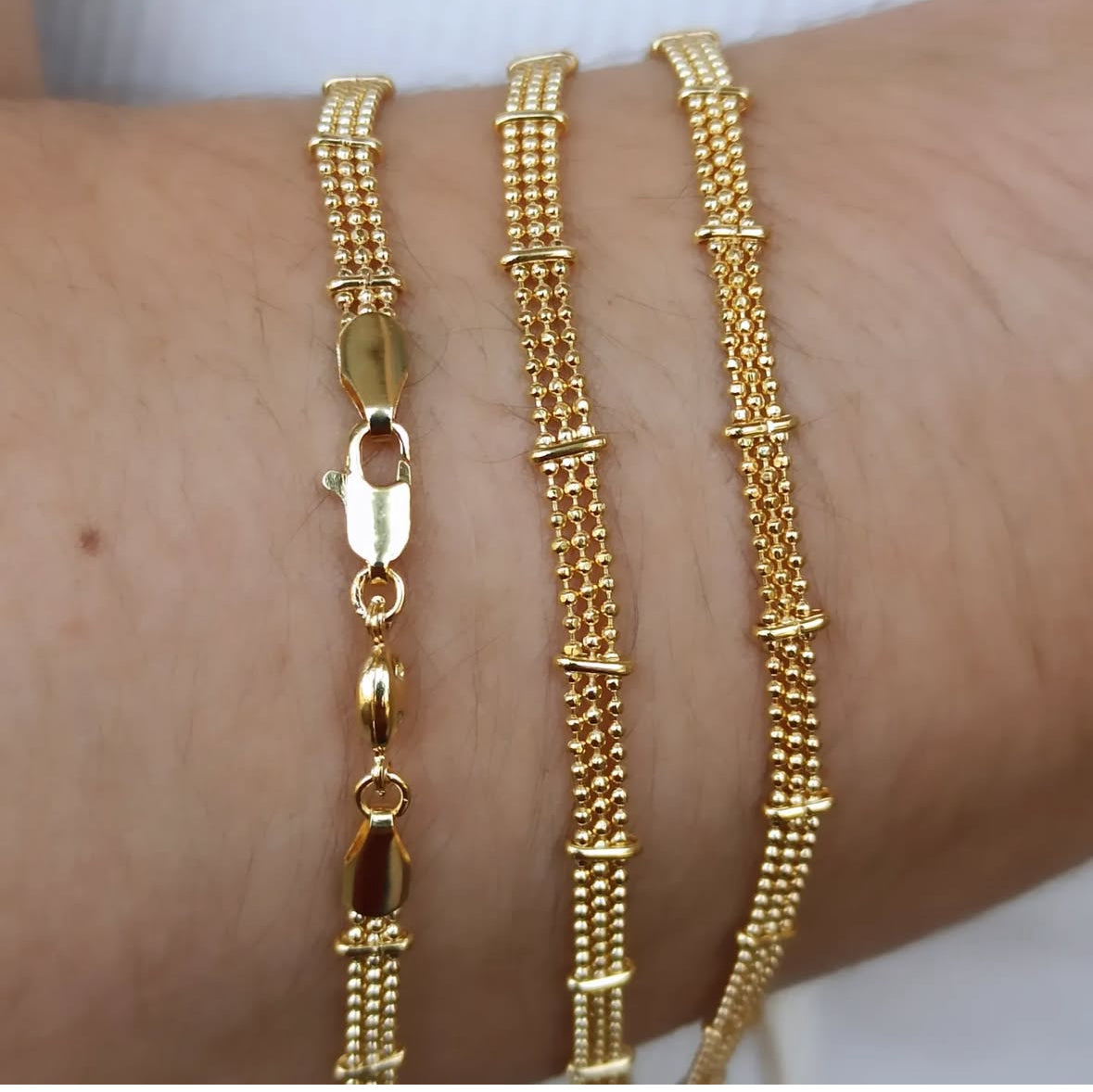 PULSERA MILITAR TRIPLE CON PALITO X 18CM 3MM 849