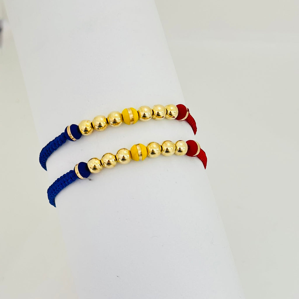 PULSERA TEJIDA COLOMBIA BALÍN #4 SOLA CINTA REF 950