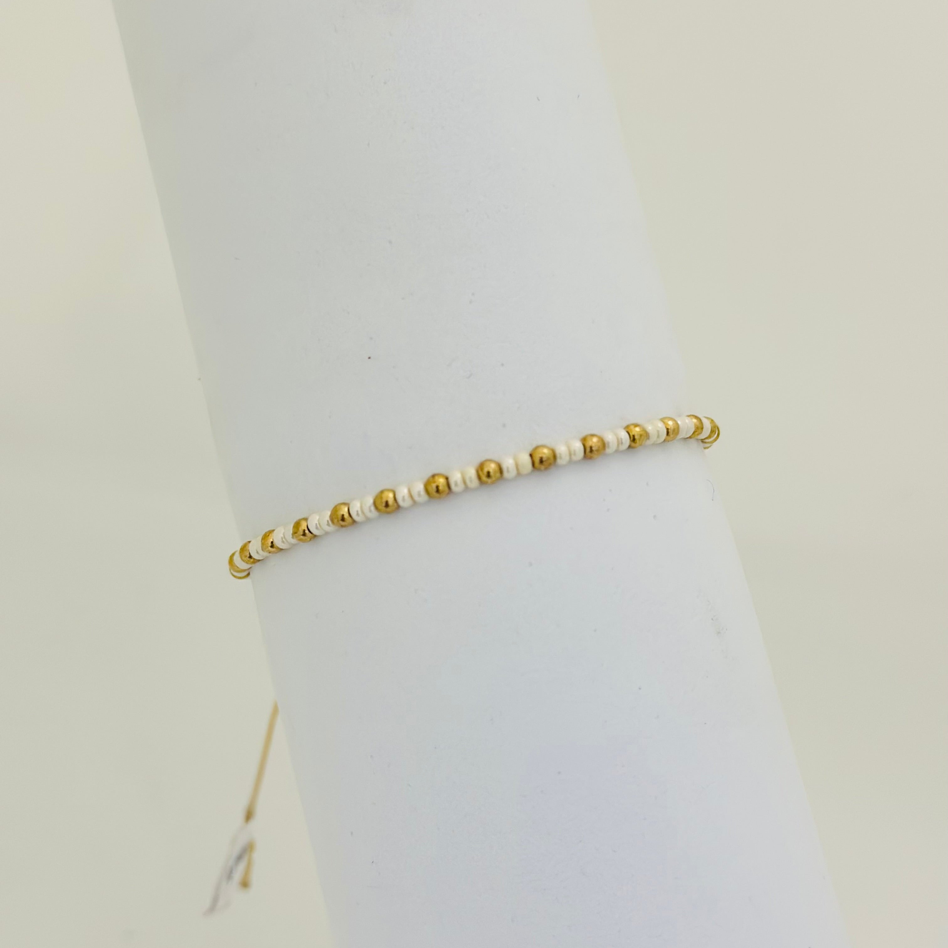 PULSERA TEJIDA BLANCA BALÍN #1 REF 958