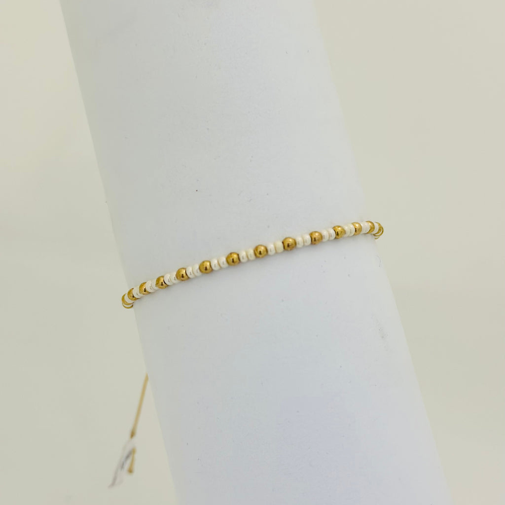 PULSERA TEJIDA BLANCA BALÍN #1 REF 958