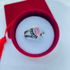 Anillo de grado Piedra Gota color Rosado Ref 4475