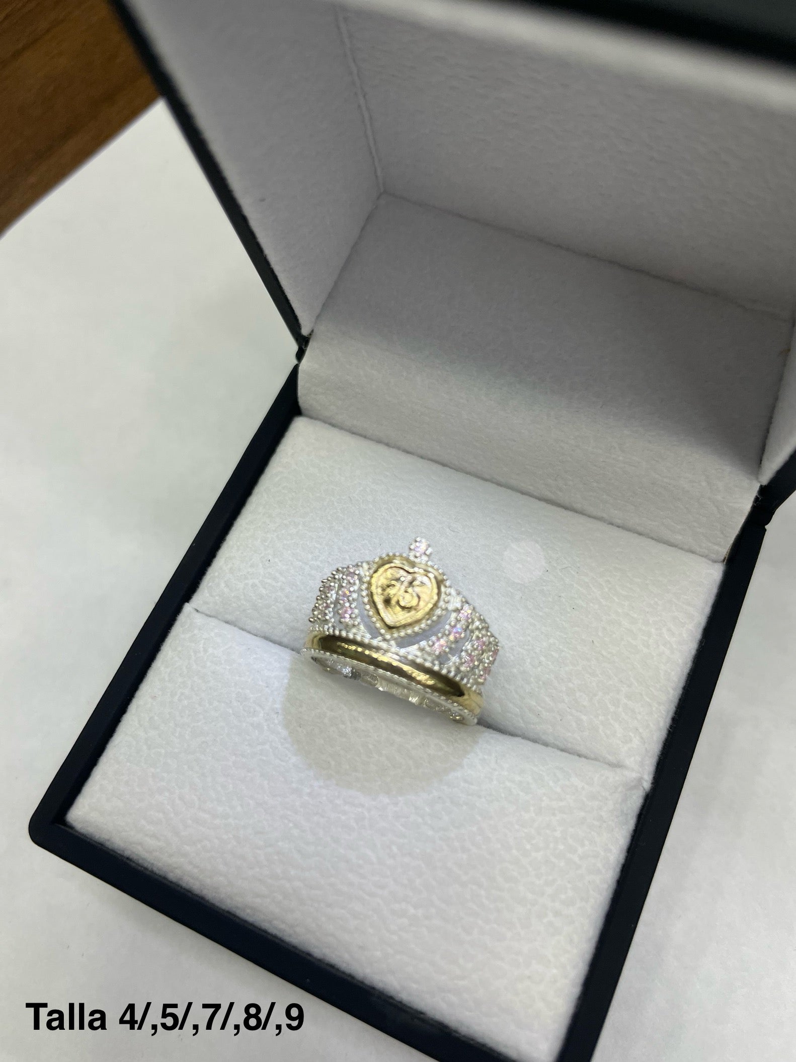 Anillo 15 Años Encanto Rosa Ref 4474
