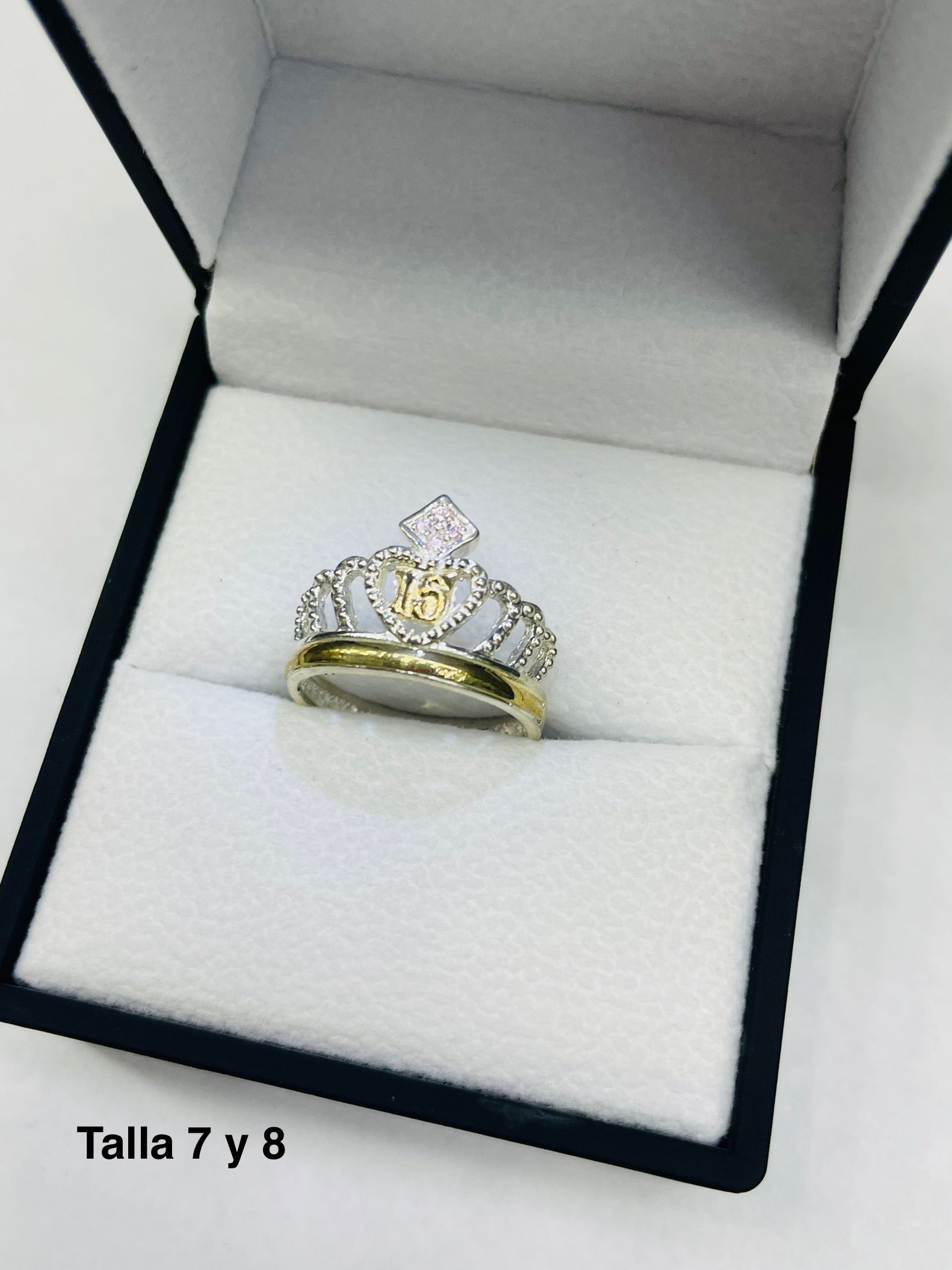 Anillo 15 Años Corona Brillo Encantado Ref 4474