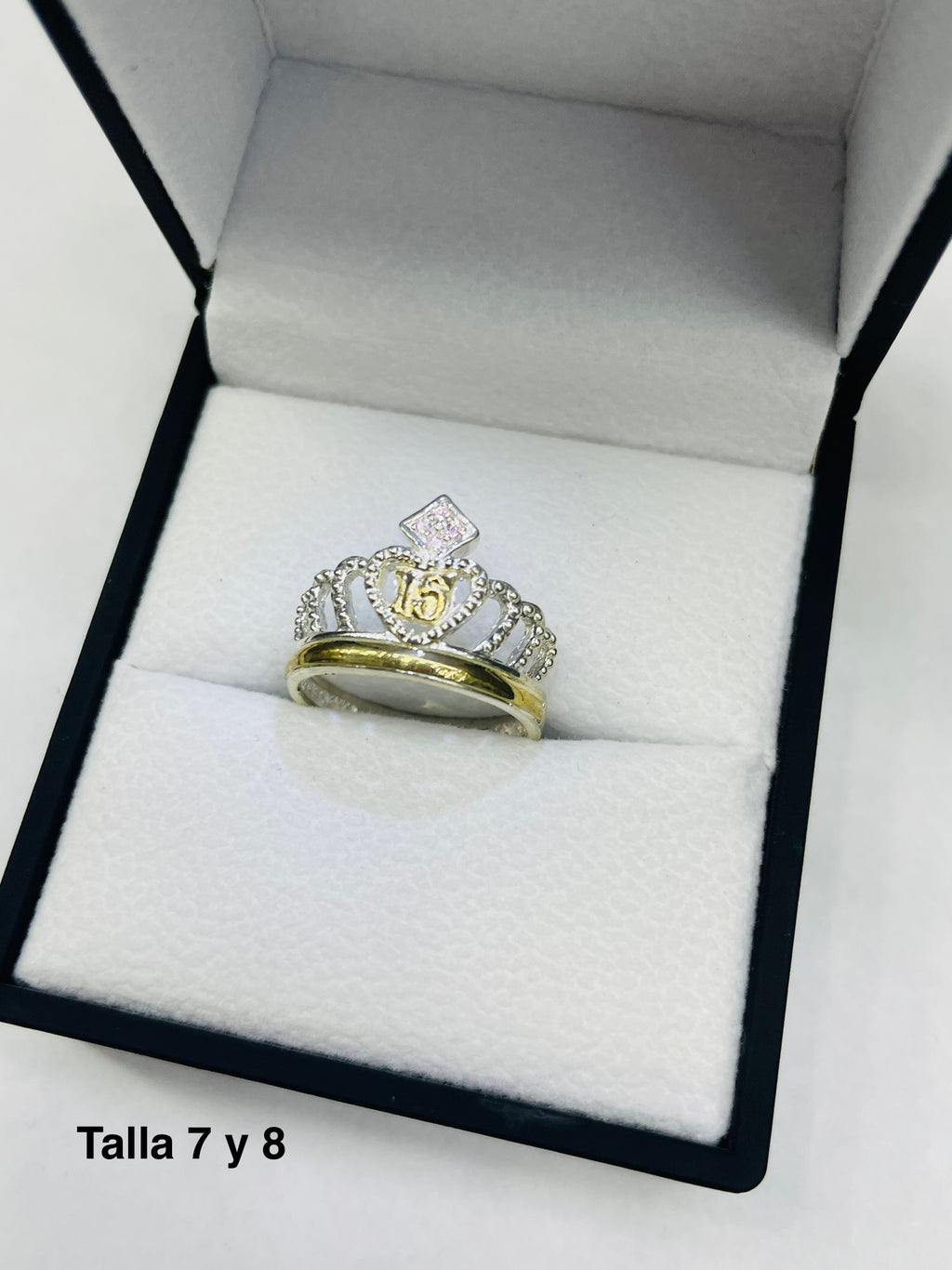 Anillo 15 Años Corona Brillo Encantado Ref 4474