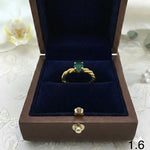 ANILLO DE DAMA TRENZA CIRCON CENTRO CRYSTAL 1.9 Y VERDE 1.6 GR  REF 37