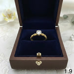 ANILLO DE DAMA TRENZA CIRCON CENTRO CRYSTAL 1.9 Y VERDE 1.6 GR  REF 37