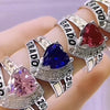 Anillo De grado Corazones de logro Azul,Rosado,Rojo Ref 4475