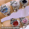 Anillo de grado Corona De Logro azul,Negro,Cristal Rosado,Rojo        Ref 4475