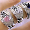 Anillo de grado piedra Corazón Azul,Cristal,RosadaRef 4475