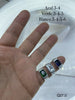 Anillo Para Niños Piedra Rectángulo Verde,Cristal,Azul Ref 4373