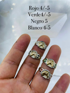 Anillo Para Niño Caballo Con Piedras Rojas,Verdes,Cristal Ref 4373