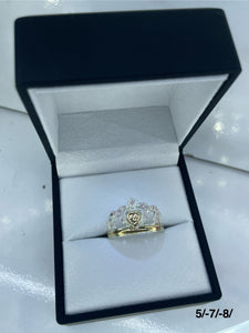 Anillo 15 Años Corona Encantada Con Circones Rosados Ref 4474