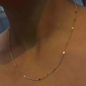 CADENA CUBANITA CORAZON  DE 1MM - 45CM 131